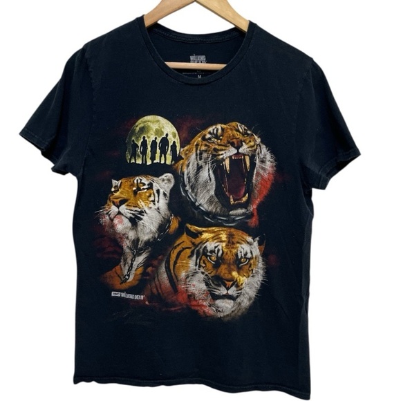 WALKING DEAD Shiva Tiger Moon T-Shirt Size Medium 100% cotton - Picture 1 of 7